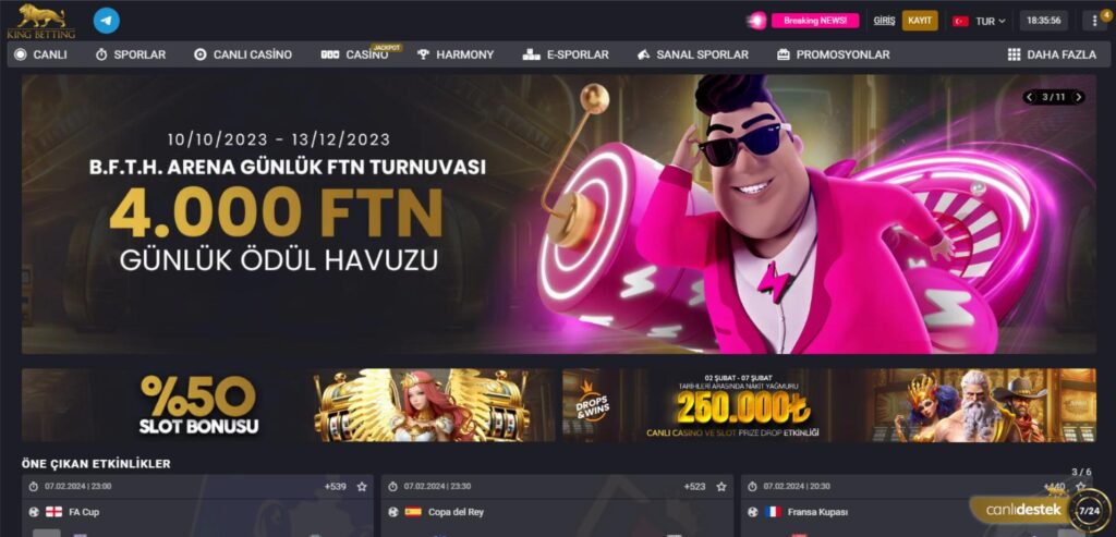 Kingbetting sorunsuz giriş